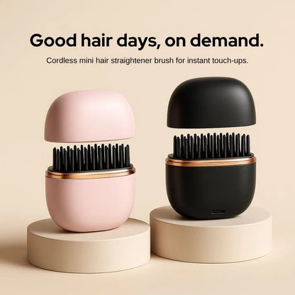 عرض رمضاني 🕌خاص بخصم❤️% 30-Wireless Mini Hair Straightening Comb – Portable, Rechargeable & Damage-Free Styling
