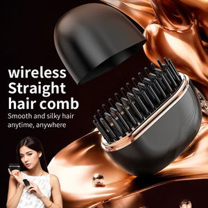عرض رمضاني 🕌خاص بخصم❤️% 30-Wireless Mini Hair Straightening Comb – Portable, Rechargeable & Damage-Free Styling