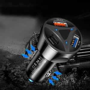 عرض رمضاني 🕌خاص بخصم❤️% 30-Powermax Dual USB Fast Car Charger for iPhone & Android