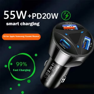 عرض رمضاني 🕌خاص بخصم❤️% 30-Powermax Dual USB Fast Car Charger for iPhone & Android